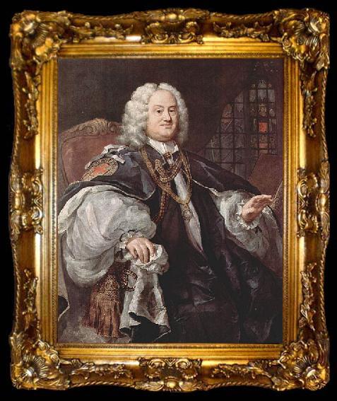 framed  William Hogarth Portrat des Bischofs Benjamin Hoadly, ta009-2